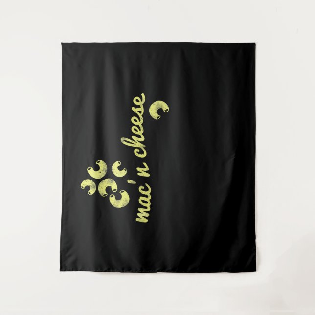 Mac n cheese | fun chef humour gift tapestry (Front)