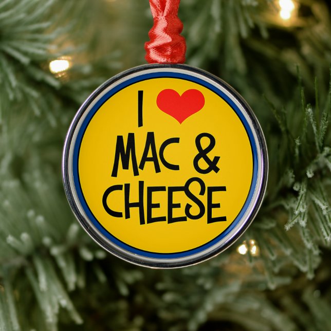 Mac n Cheese  Magnet Metal Ornament (Tree)
