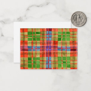 MAC RAE TARTAN 3.5x2.5 Flat Card / Horizontal