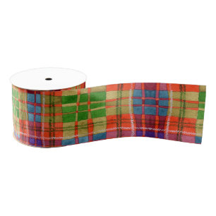 MAC RAE TARTAN 3" Wide Grosgrain Ribbon