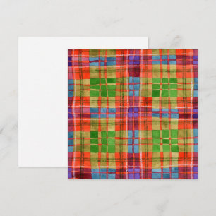 MAC RAE TARTAN 5.25" Square Flat Card