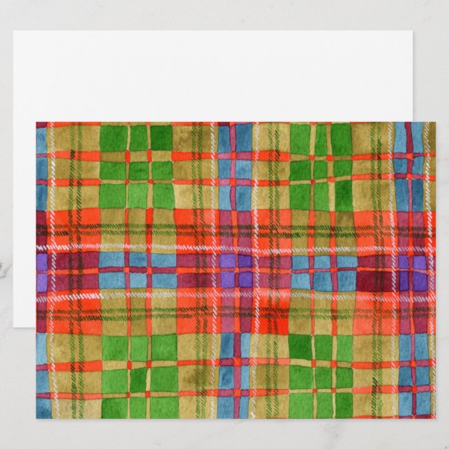 MAC RAE TARTAN 6.5x8.75 Flat Card / Horizontal (Front/Back)