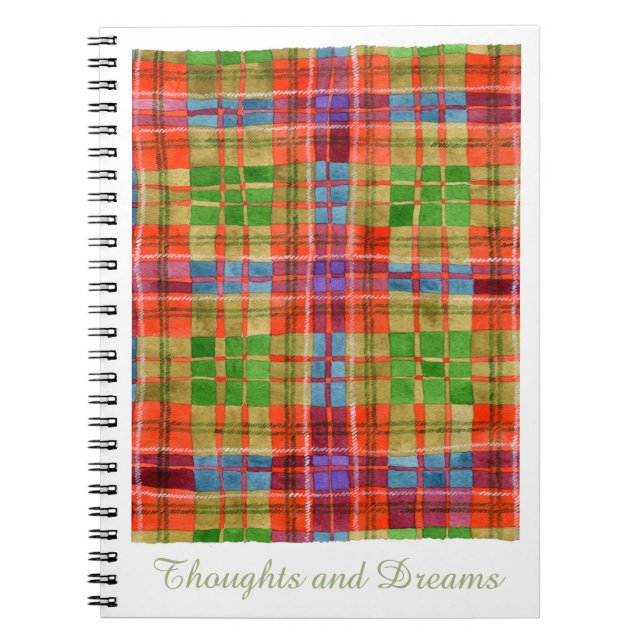 MAC RAE TARTAN 6.5x8.75 Spiral Notebook  (Front)