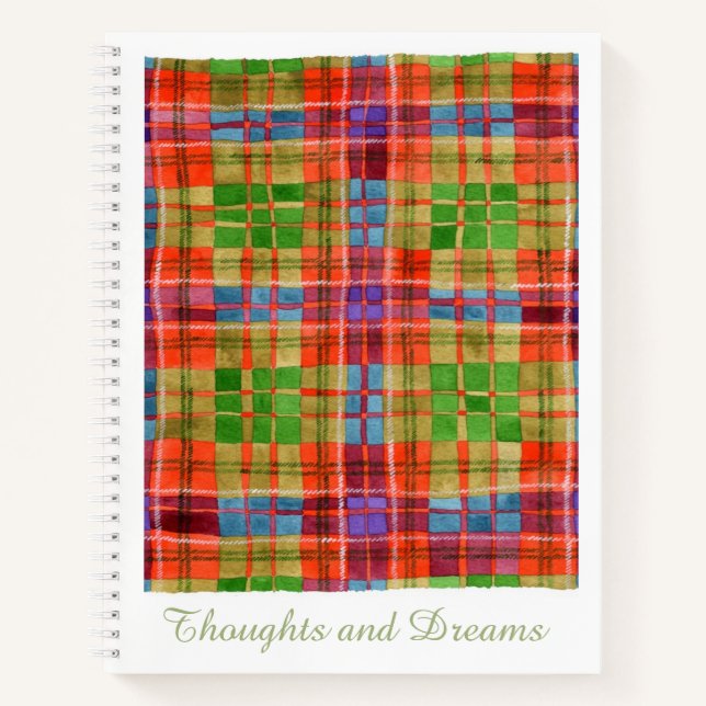 MAC RAE TARTAN 8.5x11 Spiral Notebook  (Front)