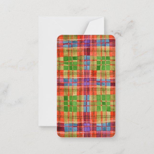 MAC RAE TARTAN Bookmark - 3.5x2 Card (Front)