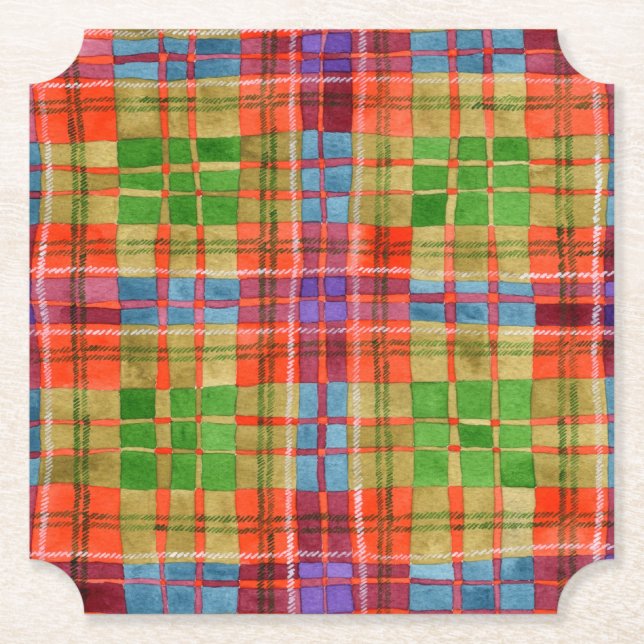 MAC RAE TARTAN Bracket Paper Coasters (Front)