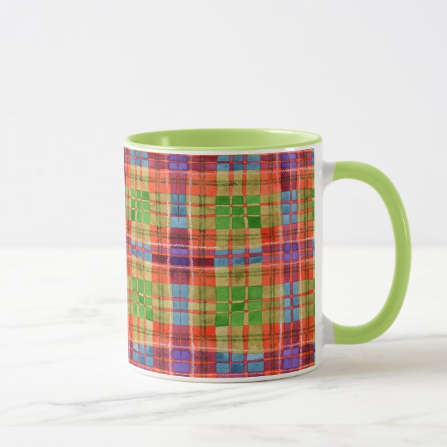 MAC RAE TARTAN Lime Combo Mug (Right)