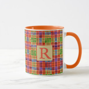 MAC RAE TARTAN Orange Combo Mug + Text