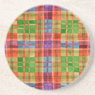 MAC RAE TARTAN Round Sandstone Coaster