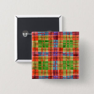 MAC RAE TARTAN Square Pin Button