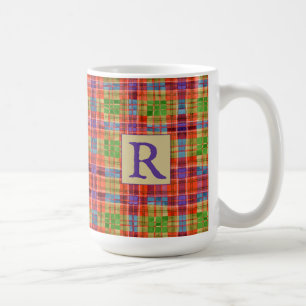 MAC RAE TARTAN Tall White Mug + Text