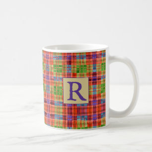 MAC RAE TARTAN White Mug + Text