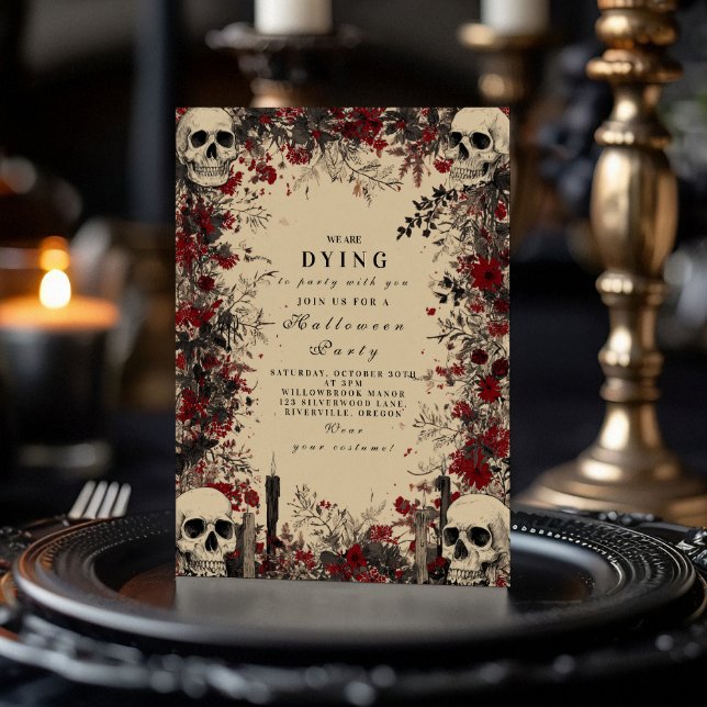 Macabre Candlelight Gothic Soirée Invitation (Creator Uploaded)