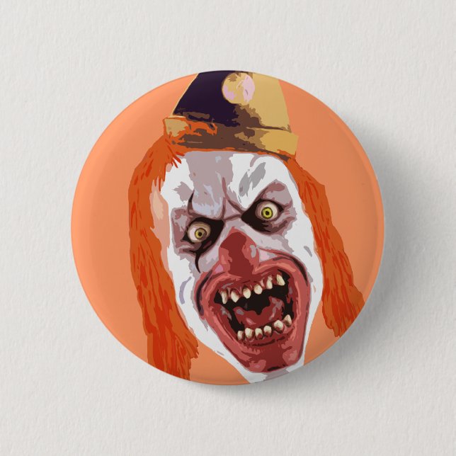 Macabre Clown 6 Cm Round Badge (Front)