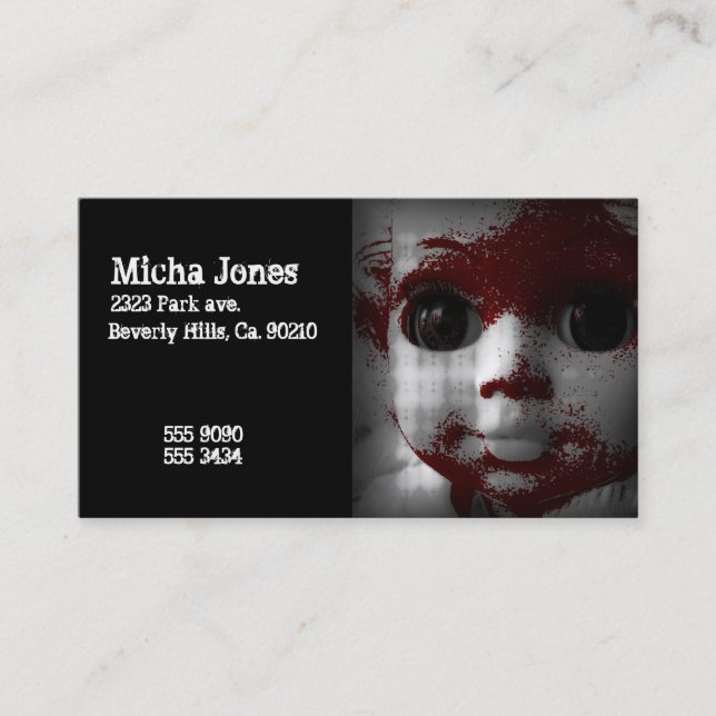Macabre Living Dead Doll Business Card (Front)