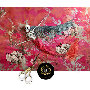 Macabre Skeleton Furniture Decoupage Tissue Paper