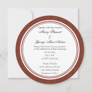 MacAlister Scottish Wedding Round Invitation