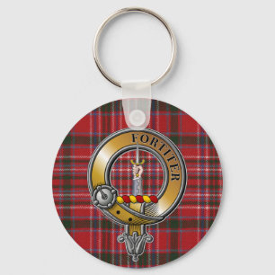 MacAlister Tartan & Badge Key Ring