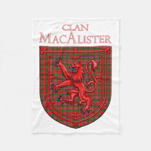 MacAlister Tartan Scottish Plaid Lion Rampant Fleece Blanket