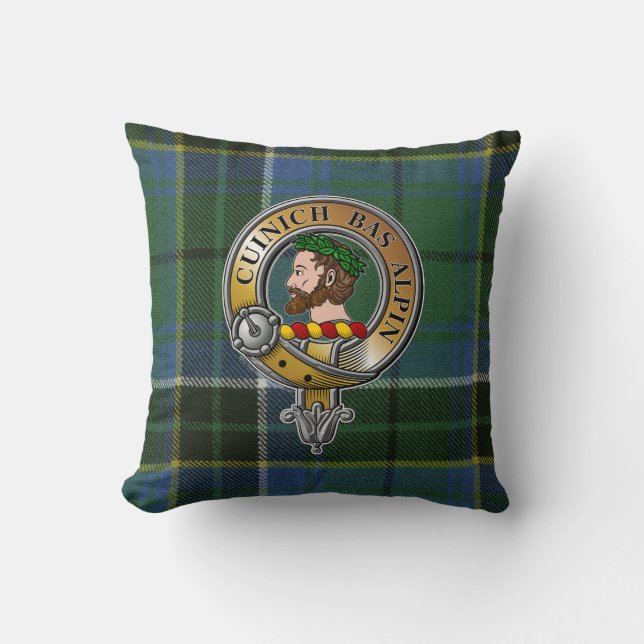 MacAlpine Tartan & Badge Cushion (Front)