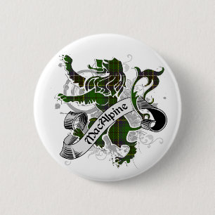 MacAlpine Tartan Lion 6 Cm Round Badge