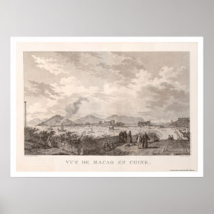 Macao, China Panoramic View - 1797 Poster
