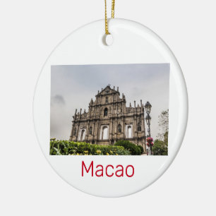 Macao Ruin of St. Paul's Church China Souvenir Ceramic Ornament