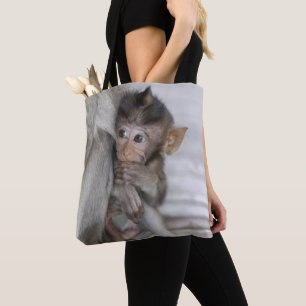 Macaque Monkey Tote Bag