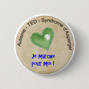 Macaron2 Je marche pour moi 6 Cm Round Badge