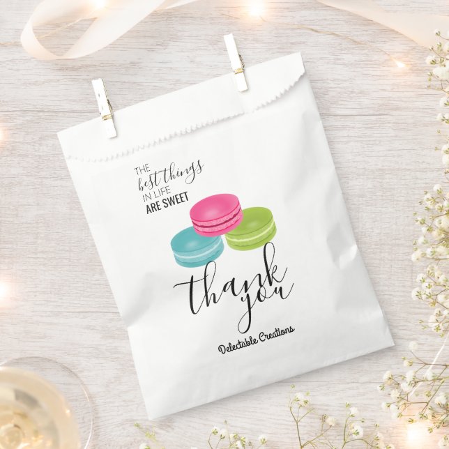 Macaron Baking Packaging Favour Bag (Clipped)