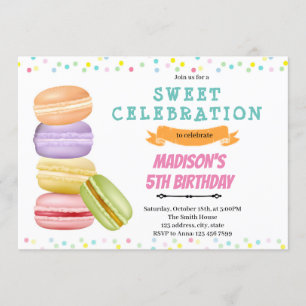 Macaron birthday Invitation