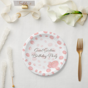 Macaron Birthday party Paper Plate