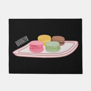 Macaron cartoon illustration doormat