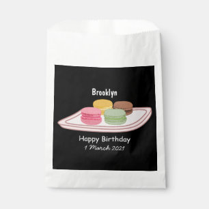 Macaron cartoon illustration favour bag