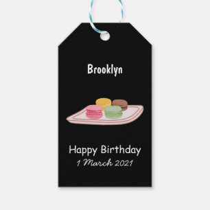 Macaron cartoon illustration  gift tags