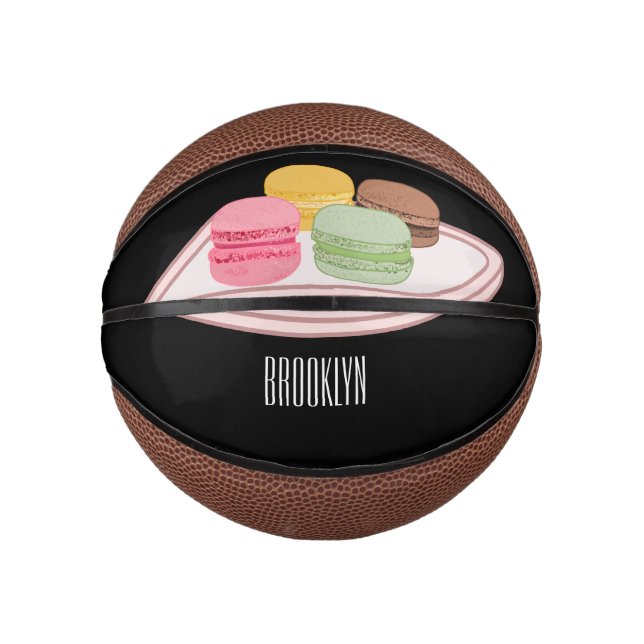 Macaron cartoon illustration  mini basketball (Front)