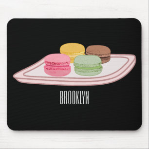 Macaron cartoon illustration mouse pad