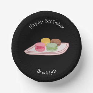 Macaron cartoon illustration paper plate