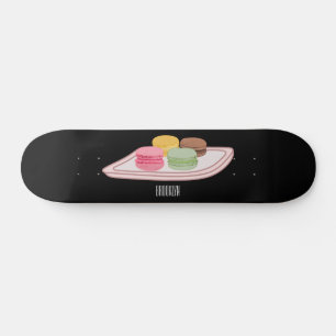 Macaron cartoon illustration  skateboard