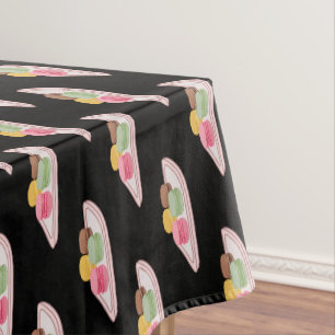 Macaron cartoon illustration tablecloth