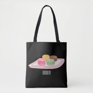 Macaron cartoon illustration tote bag