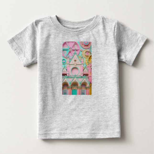 Macaron Castle Baby T-Shirt (Front)