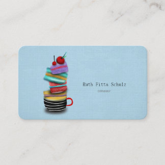 Macaron Catering Polka Dots Business Card