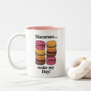 Macaron Colourful Pastry Sweet Two-Tone Coffee Mug