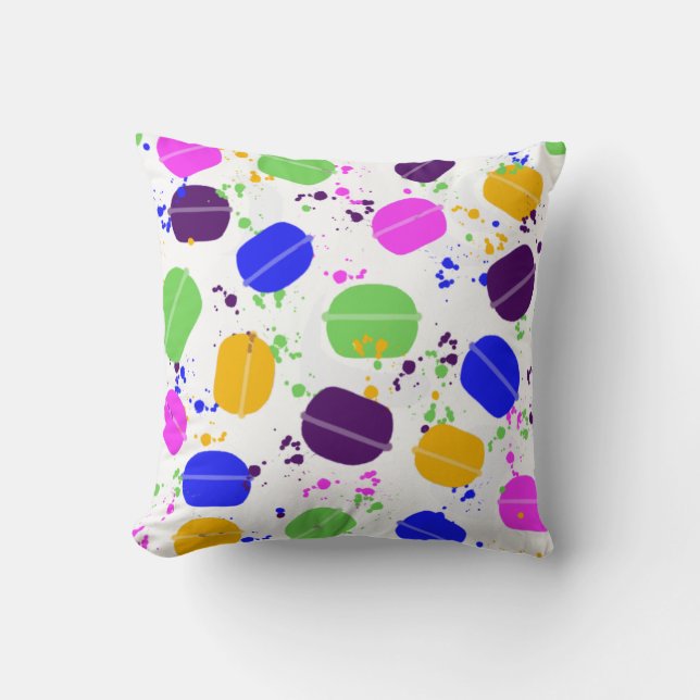 Macaron Confetti Throw Pillow (Front)