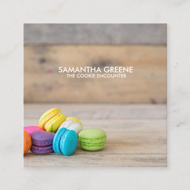 Macaron Cookie Business Card (Front)