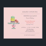 Macaron, Cookie shop Grand Opening   Flyer<br><div class="desc">Macaron,  cookie shop Grand opening invitation featuring cute pastel watercolor macaroons on cake stand.</div>