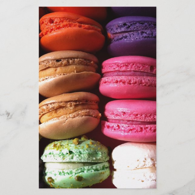 macaron cookies stationery (Front)