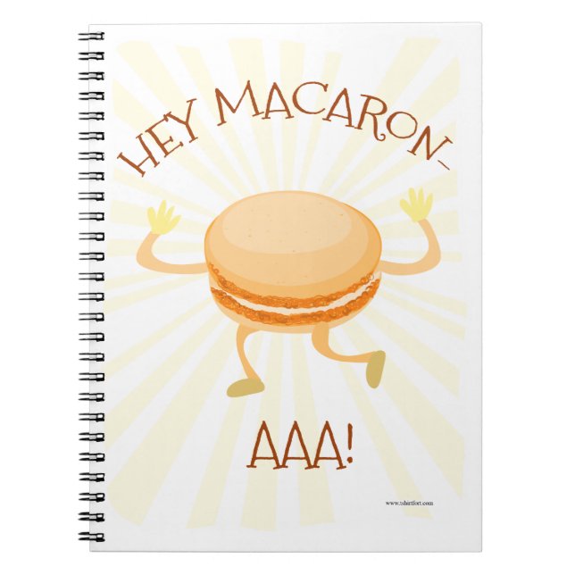  Macaron Dance Cookie Cute Cartoon Fun Art Notebook (Front)