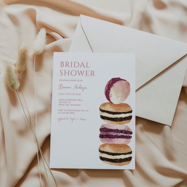 Macaron French Bridal Shower Invitation (Creator Uploaded)